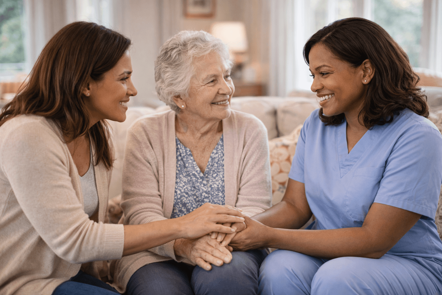 Family member and care coordinator building trust